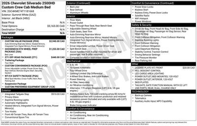 2026 Chevrolet Silverado 2500 HD Custom