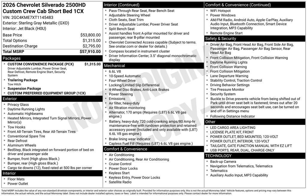 2026 Chevrolet Silverado 2500 HD Custom