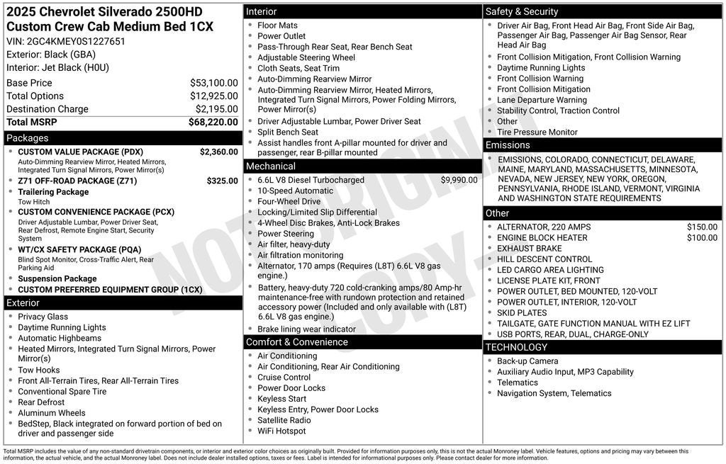 2025 Chevrolet Silverado 2500 HD Custom