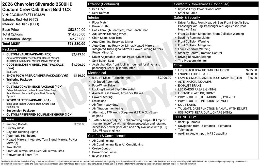 2026 Chevrolet Silverado 2500 HD Custom