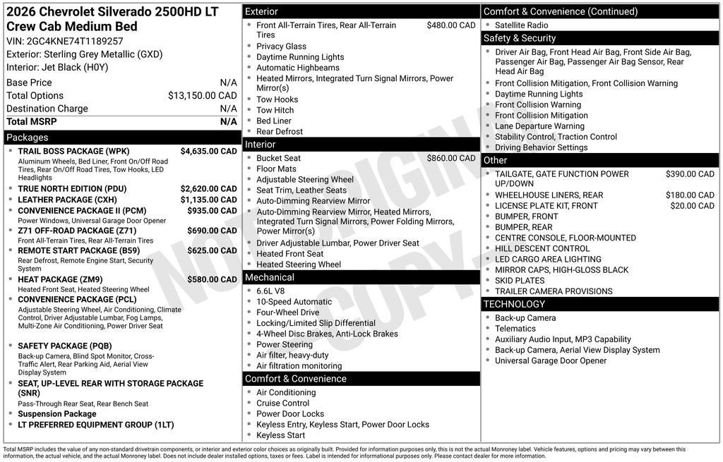 2026 Chevrolet Silverado 2500 HD LT