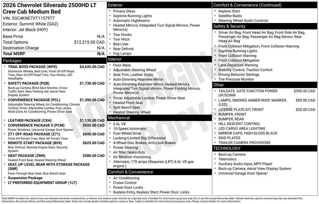 2026 Chevrolet Silverado 2500 HD LT