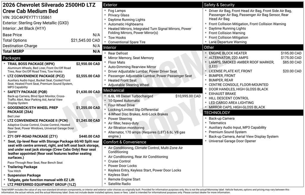 2026 Chevrolet Silverado 2500 HD LTZ
