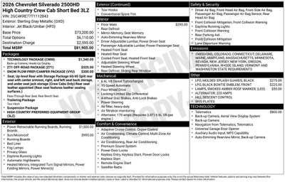 2026 Chevrolet Silverado 2500 HD High Country