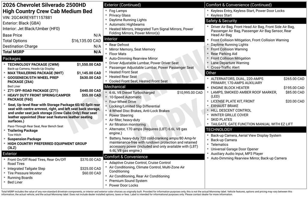 2026 Chevrolet Silverado 2500 HD High Country