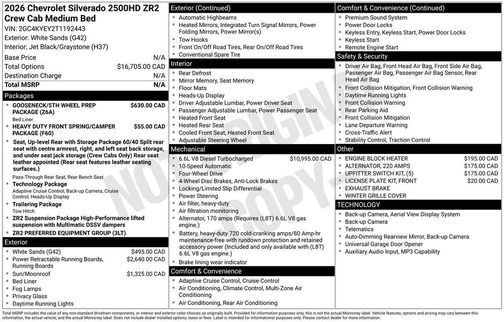 2026 Chevrolet Silverado 2500 HD ZR2