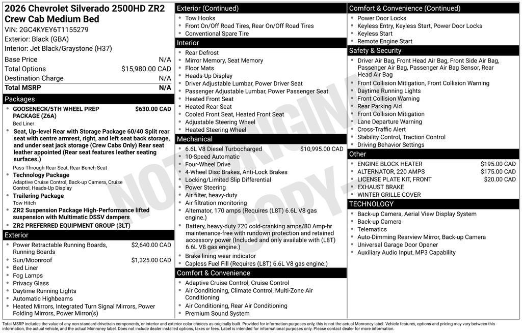2026 Chevrolet Silverado 2500 HD ZR2
