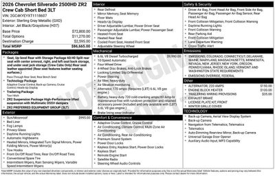 2026 Chevrolet Silverado 2500 HD ZR2