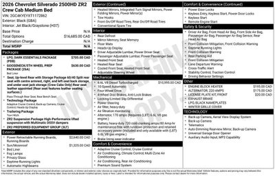 2026 Chevrolet Silverado 2500 HD ZR2