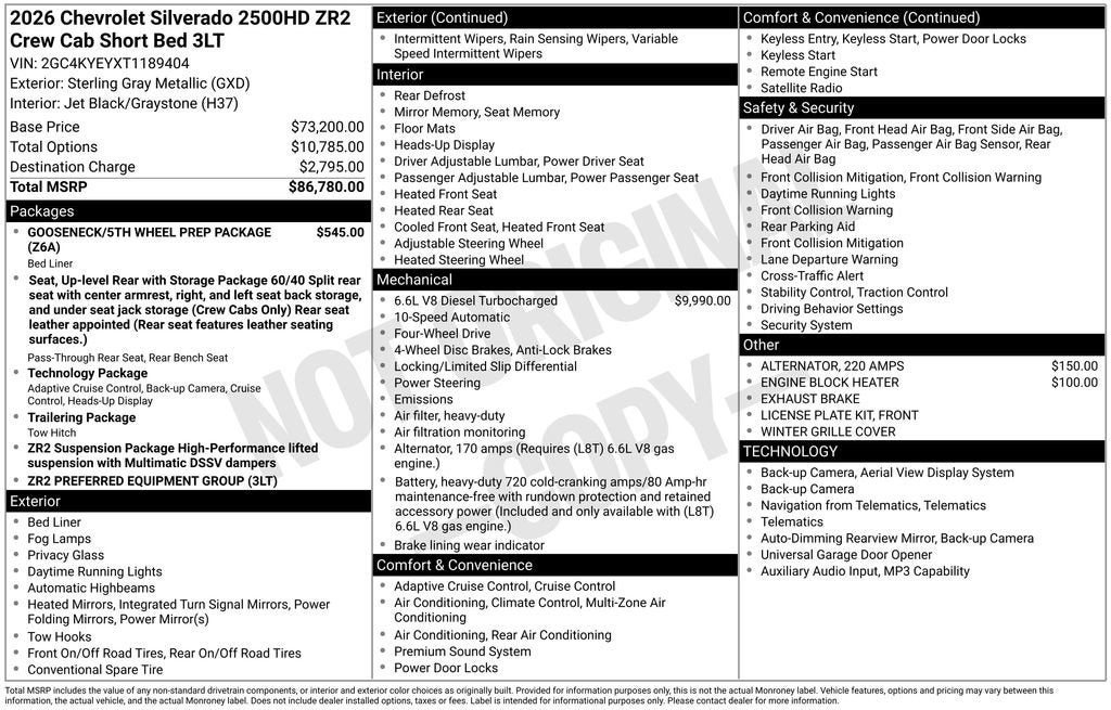 2026 Chevrolet Silverado 2500 HD ZR2