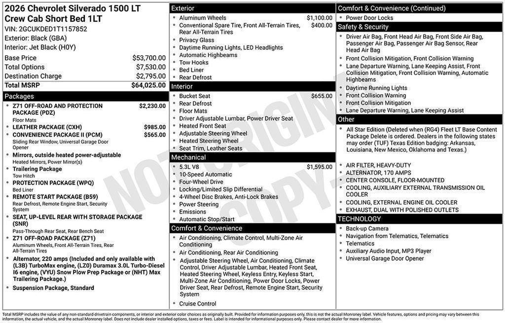 2026 Chevrolet Silverado 1500 LT