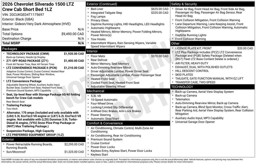 2026 Chevrolet Silverado 1500 LTZ