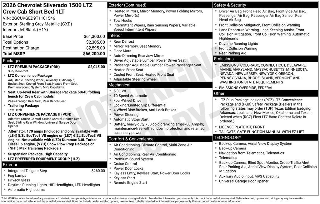 2026 Chevrolet Silverado 1500 LTZ