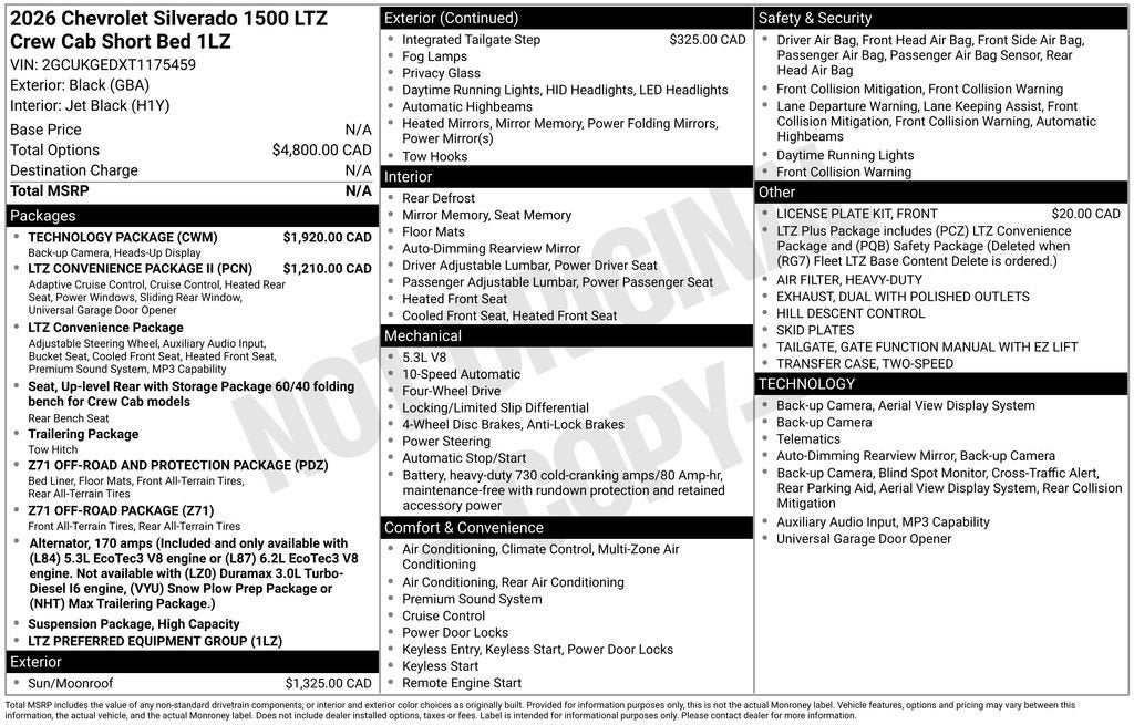 2026 Chevrolet Silverado 1500 LTZ