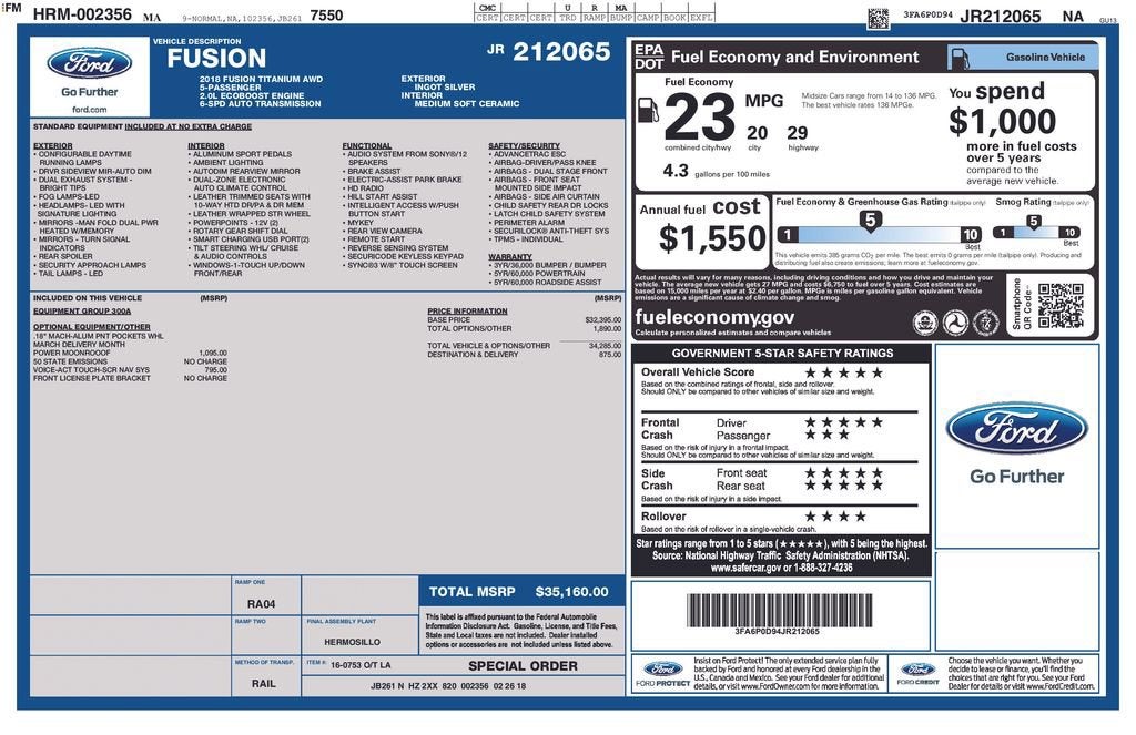 2018 Ford Fusion Titanium