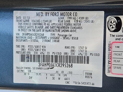 2012 Ford Fusion SEL