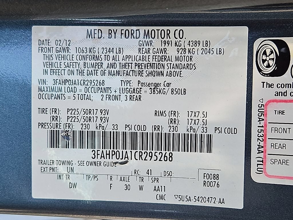 2012 Ford Fusion SEL