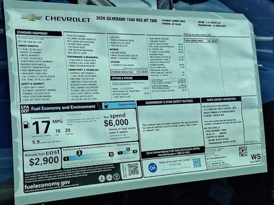 2026 Chevrolet Silverado 1500 WT