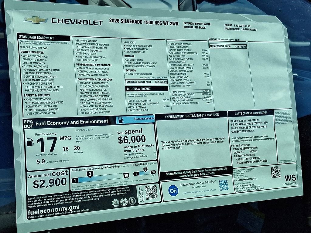 2026 Chevrolet Silverado 1500 WT