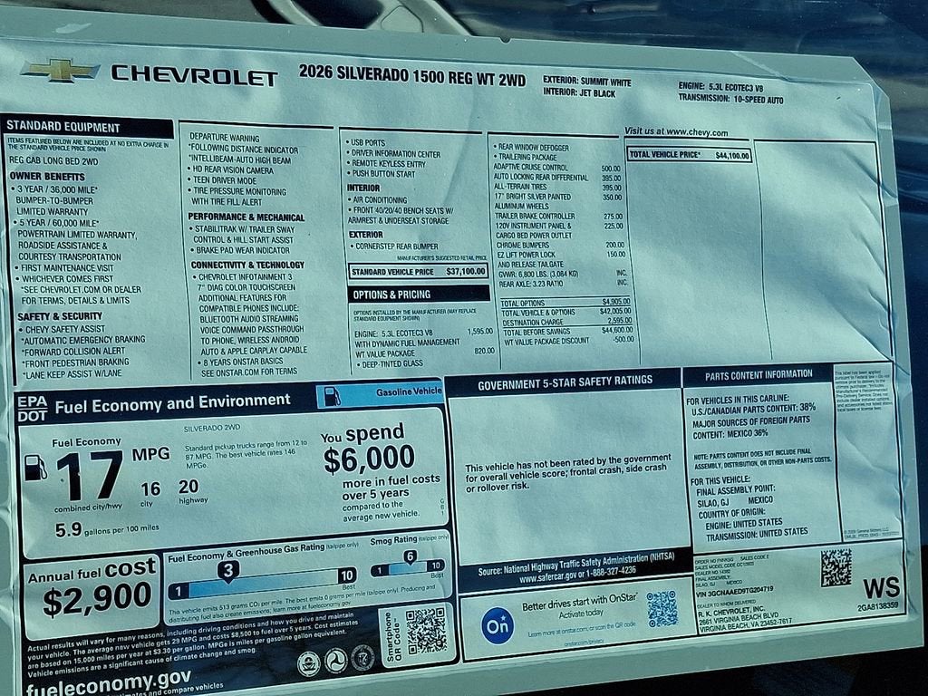 2026 Chevrolet Silverado 1500 WT