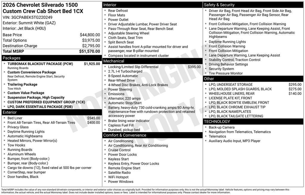 2026 Chevrolet Silverado 1500 Custom