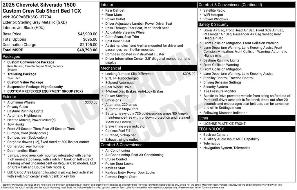2025 Chevrolet Silverado 1500 Custom