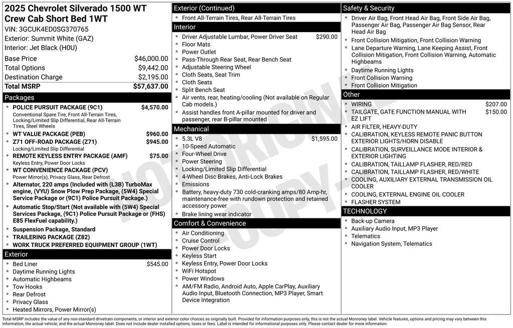 2025 Chevrolet Silverado 1500 WT