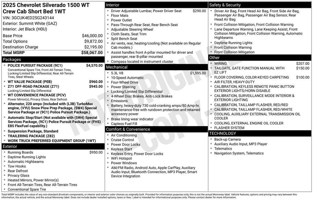 2025 Chevrolet Silverado 1500 WT