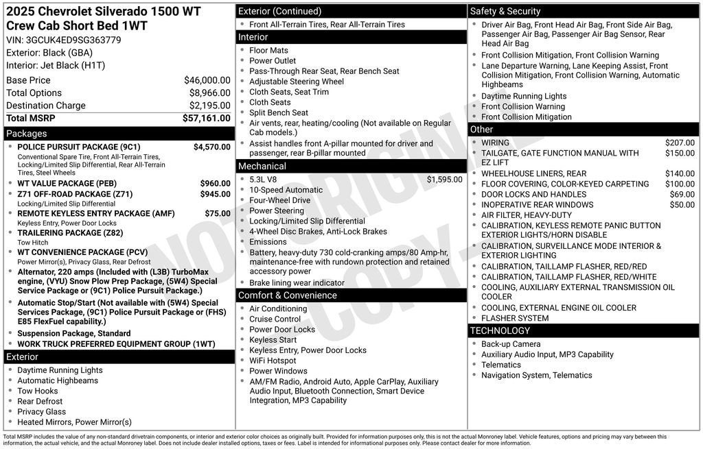 2025 Chevrolet Silverado 1500 WT