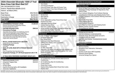 2026 Chevrolet Silverado 1500 LT Trail Boss