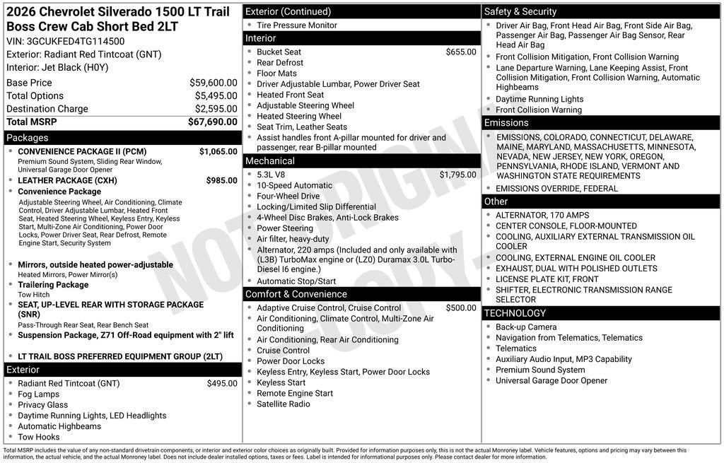 2026 Chevrolet Silverado 1500 LT Trail Boss