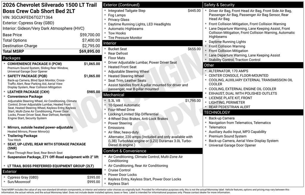 2026 Chevrolet Silverado 1500 LT Trail Boss