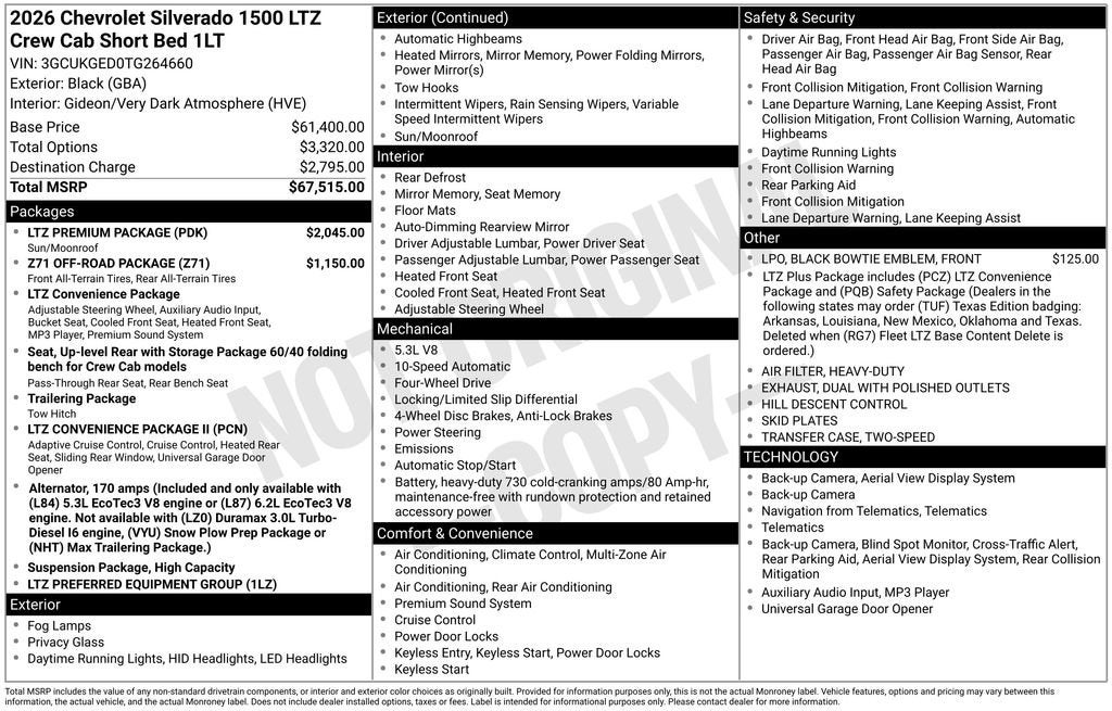 2026 Chevrolet Silverado 1500 LTZ