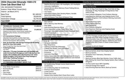 2026 Chevrolet Silverado 1500 LTZ