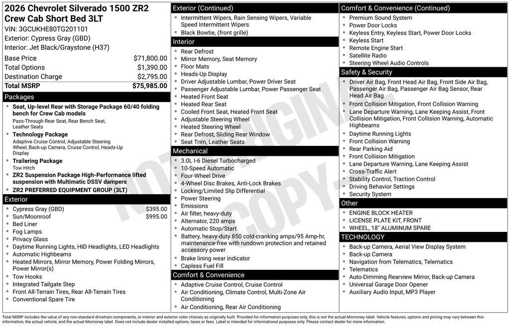 2026 Chevrolet Silverado 1500 ZR2