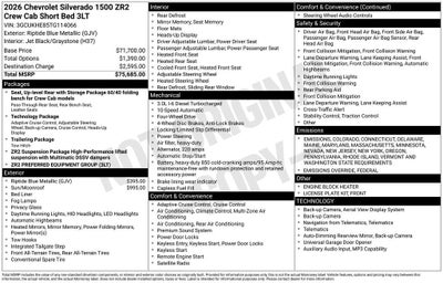 2026 Chevrolet Silverado 1500 ZR2