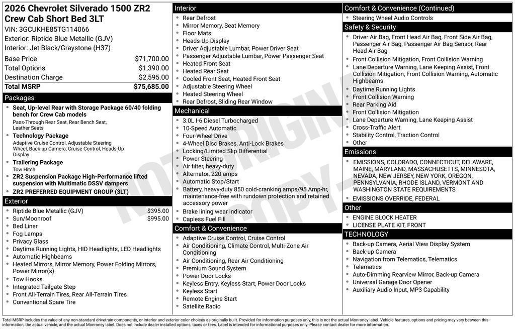 2026 Chevrolet Silverado 1500 ZR2