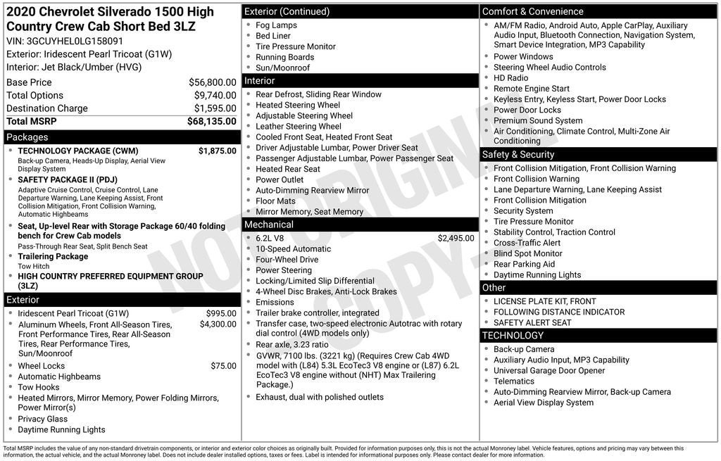 2020 Chevrolet Silverado 1500 High Country