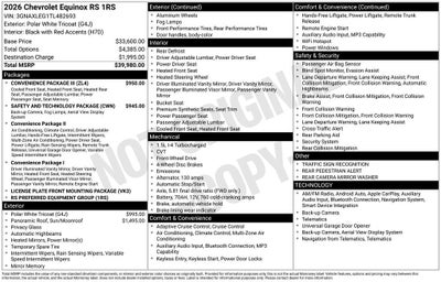 2026 Chevrolet Equinox RS