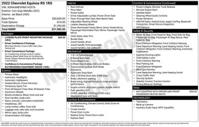 2022 Chevrolet Equinox RS