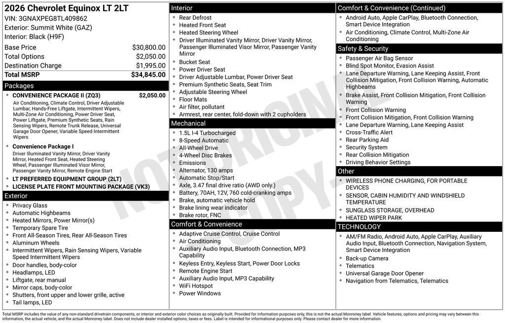 2026 Chevrolet Equinox LT