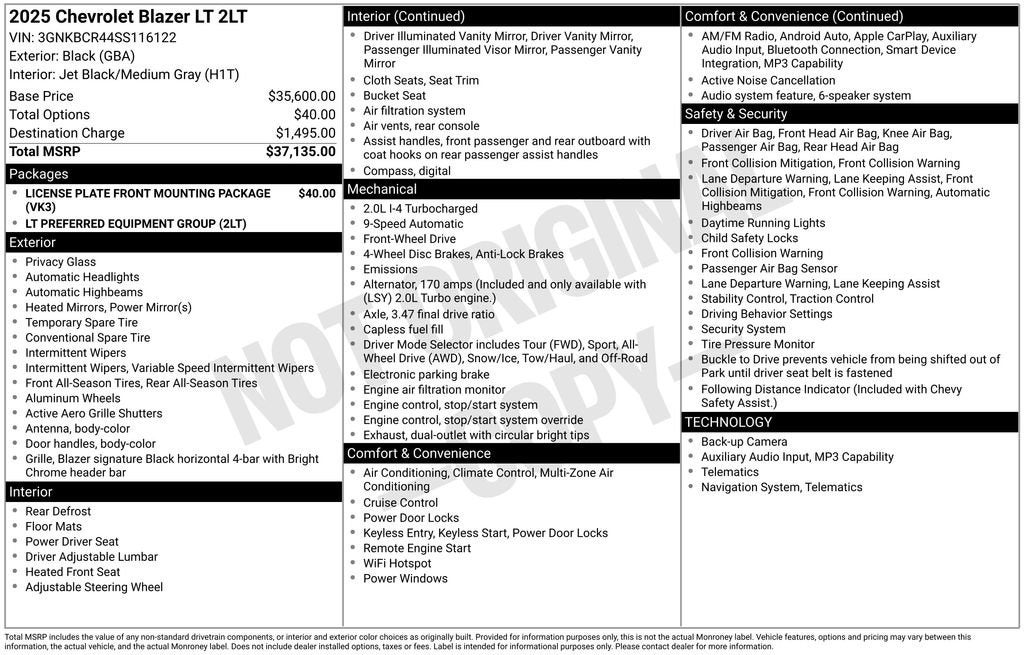 2025 Chevrolet Blazer 2LT