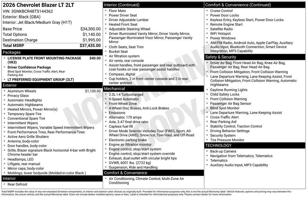 2026 Chevrolet Blazer 2LT