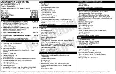 2025 Chevrolet Blazer RS