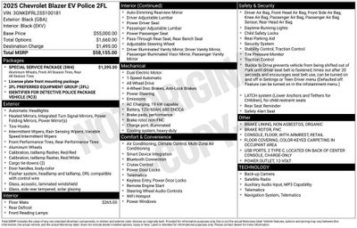 2025 Chevrolet Blazer EV Police Package AWD 2FL Police