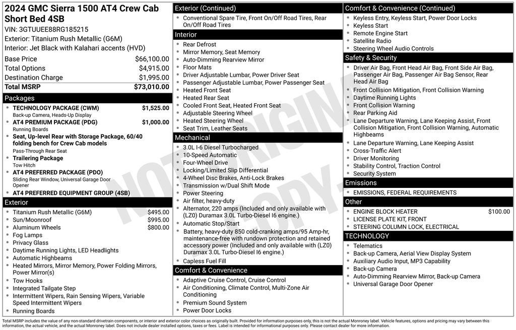 2024 GMC Sierra 1500 AT4