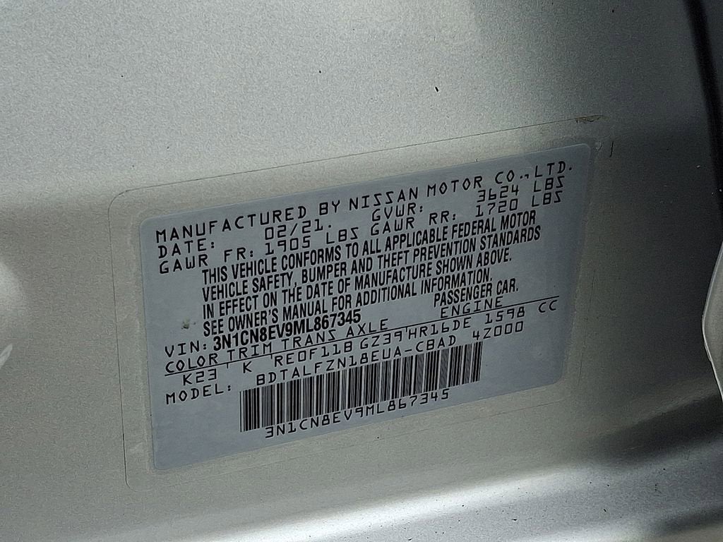 2021 Nissan Versa SV Xtronic CVT