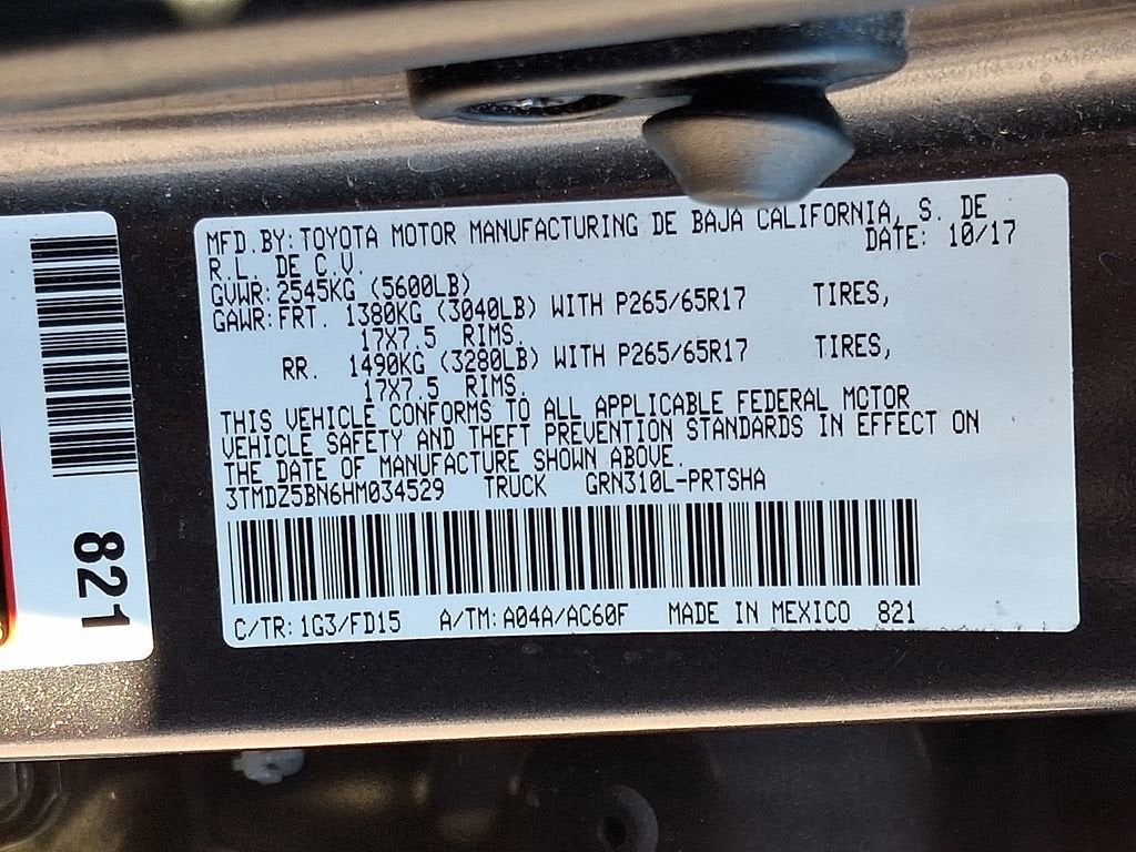 2017 Toyota Tacoma TRD Sport