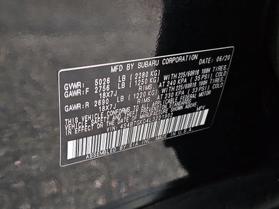 2020 Subaru Outback Onyx Edition XT