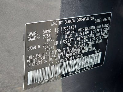 2020 Subaru Outback Onyx Edition XT